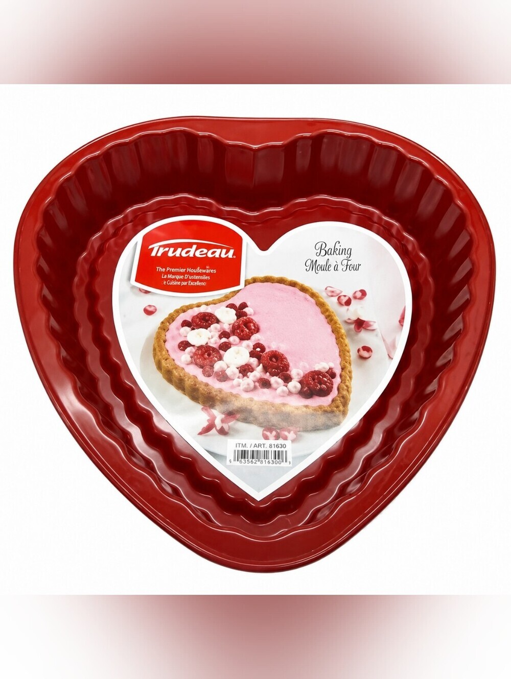 Trudeau Red Heart-Shaped Cake Pan, NWOT